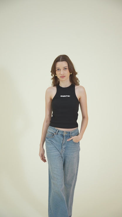 Black Ribbed Top